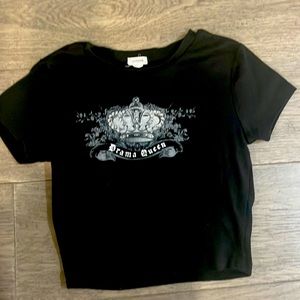 Garage crop top w rhinestones